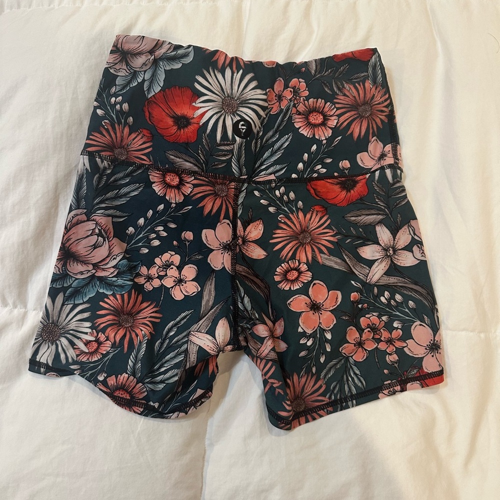 Floral Athletic Shorts for Women